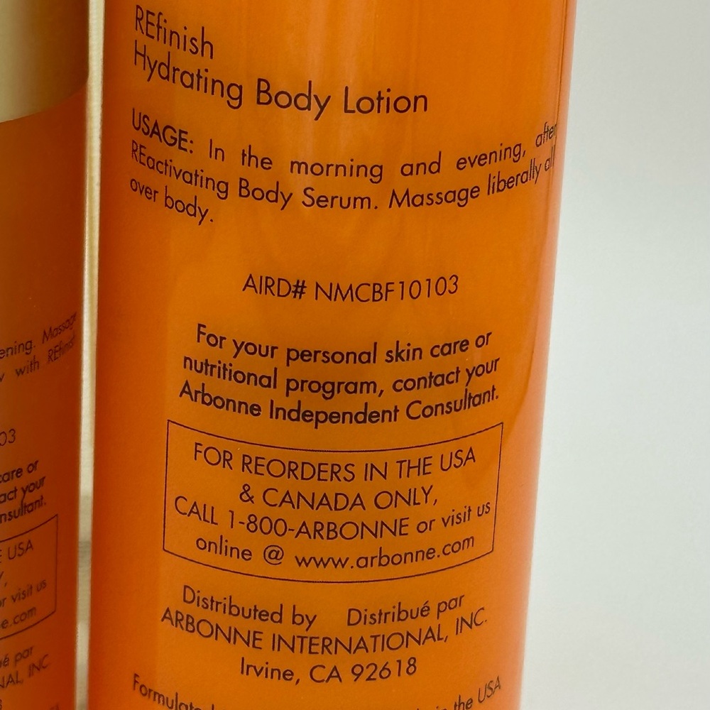 New Arbonne NutriMin C RE Orange Hydrating Body Lotion & Serum with Bag Bundle - Picture 4 of 8